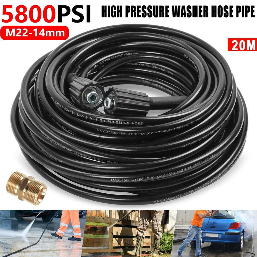 20-meter High-pressure Washer Hose M22-14 Series Copper Threaded Connector