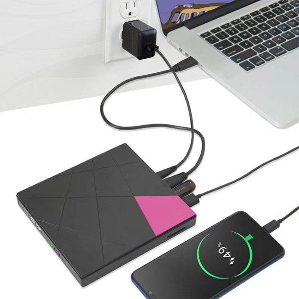 USB External DVD Burner Comes With A Card Reader