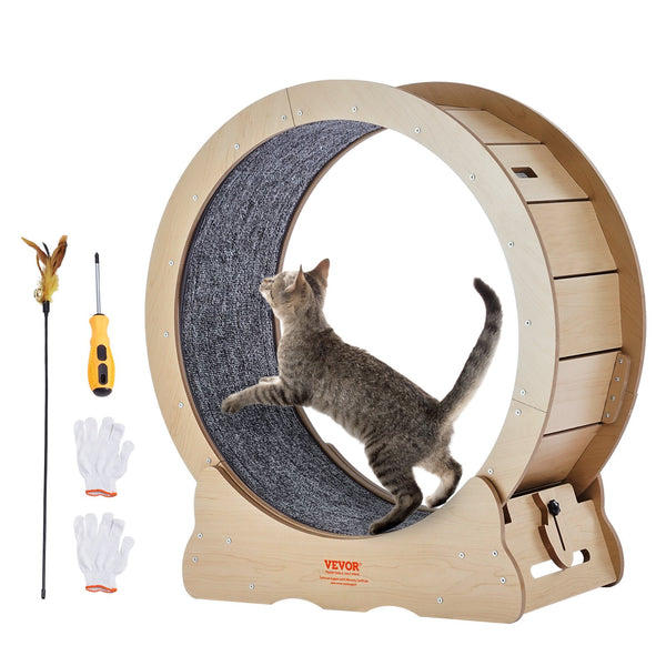 Katzenlaufrad, 750 Mm, Katzenlaufband Für Den Innenbereich, Mit Abnehmbarem Laufband, Katzen-Teaser Zum Laufen, Gehen, Training, Laufrad Katzen, Geeignet Für Die Meisten Katzen Bis Zu 3,6 Kg