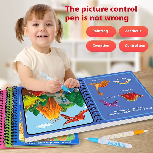 Children's Kindergarten Magic Painting Water Repeated Graffiti Watercolor Painting Book Album