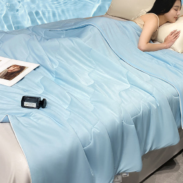 New Spandex Cool Silk Summer Quilt Ice Cream Airable Cover Machine Washable Summer Blanket
