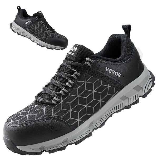 Steel Toe Shoes For Men, US Size 11 Wide, Men’s Cushion Sport Safety Toe Athletic Work Shoe, Indestructible Safety Sneakers Lightweight,Breathable Industry Construction Work Shoes, Black