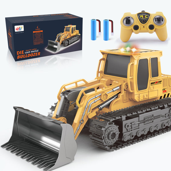 Remote-controlled Engineering Vehicle Toy Bulldozer Excavator Kids Gifts