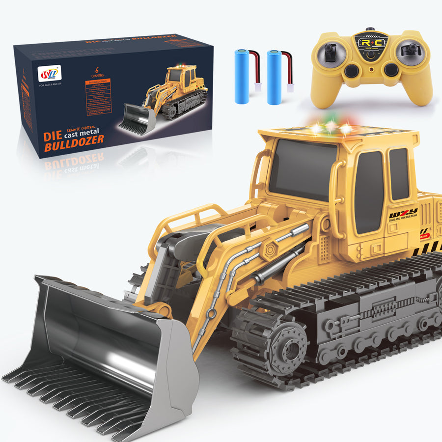 Remote-controlled Engineering Vehicle Toy Bulldozer Excavator Kids Gifts