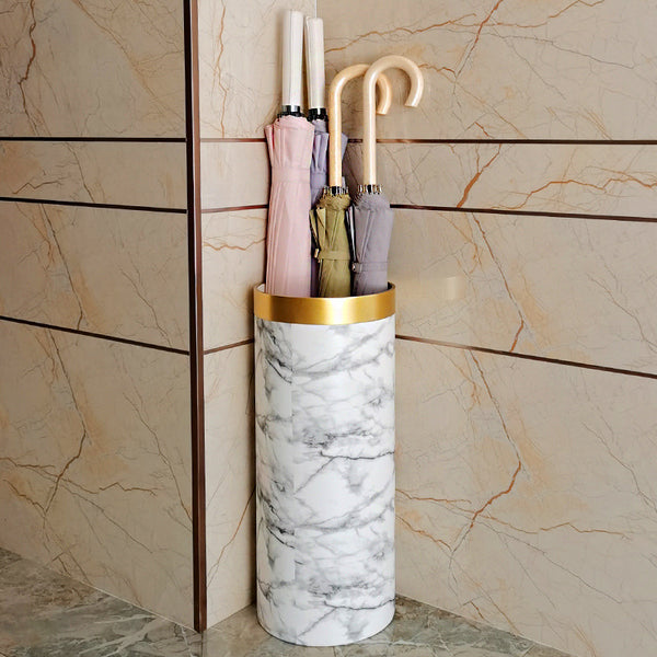 Simple Marble Mouth Umbrella Storage Bucket