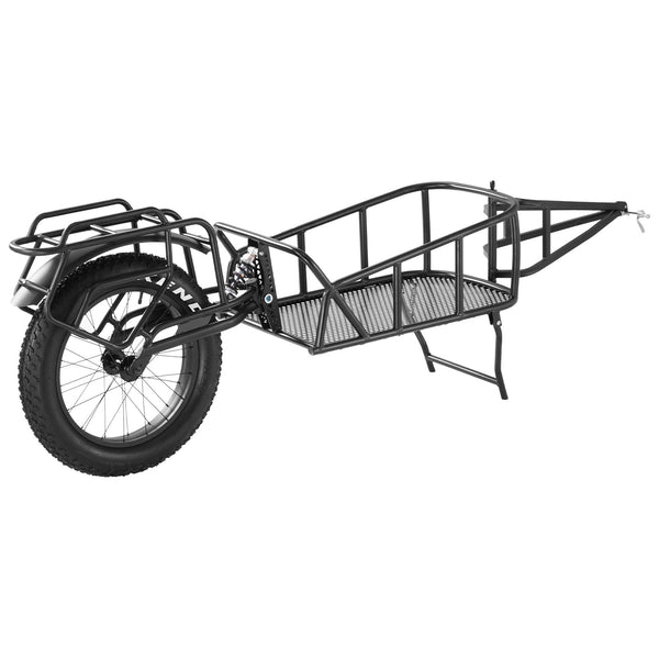 Fahrradanhänger, 32 Kg Tragkraft, Fahrradanhänger, Schnellverschlusskonstruktion Mit Universalkupplung, 50,8 Cm Räder, Passend Für Die Meisten Fahrradräder, Rahmen Aus Karbonstahl