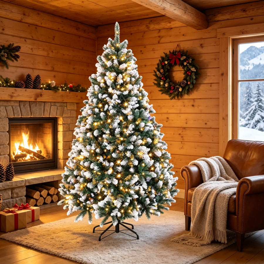 6ft Full Artificial Christmas Tree with Hinged Branches