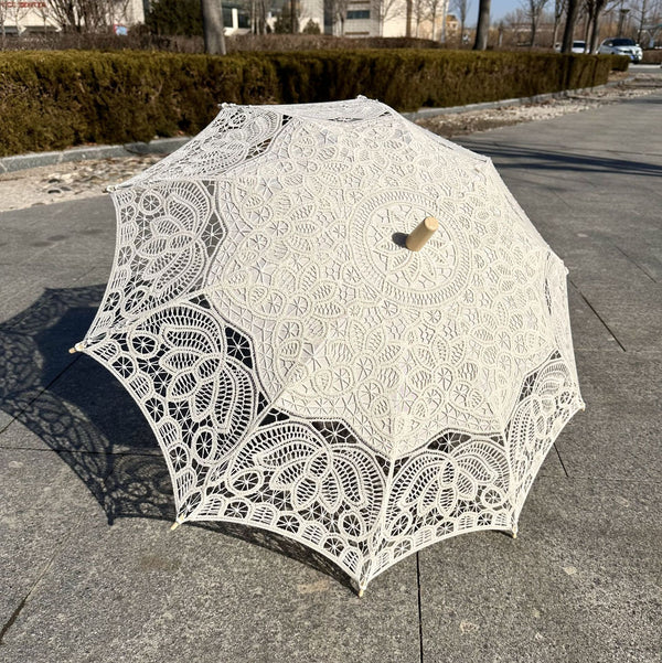 Photography Prop Wedding Craft Lace-trimmed Umbrella