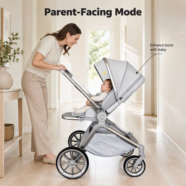 3 In 1 Baby Stroller S-008L Grey