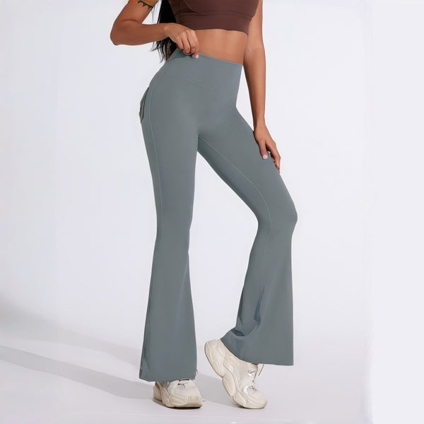 Workwear-pocket Yoga Flare Pants Hip-lifting Workout Leggings