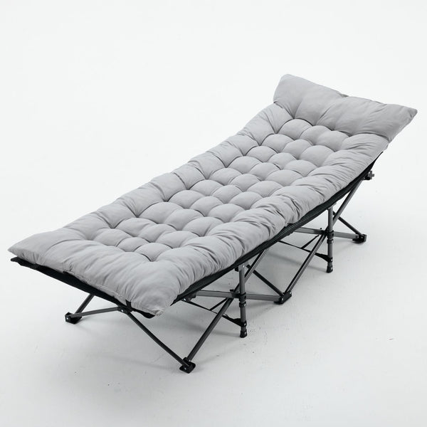 Cushioned Camping Bed, Comfortable Portable Cot For Camping, Travel And Indoor Use