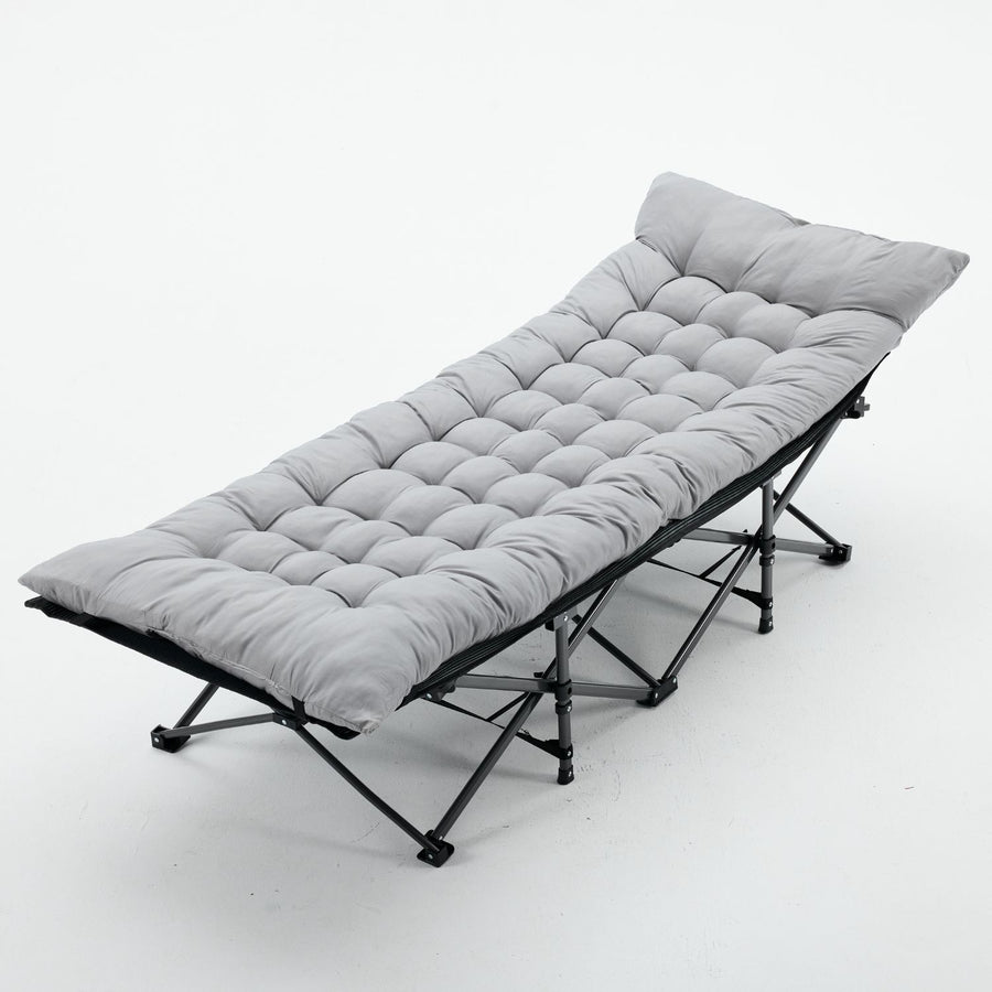 Cushioned Camping Bed, Comfortable Portable Cot For Camping, Travel And Indoor Use