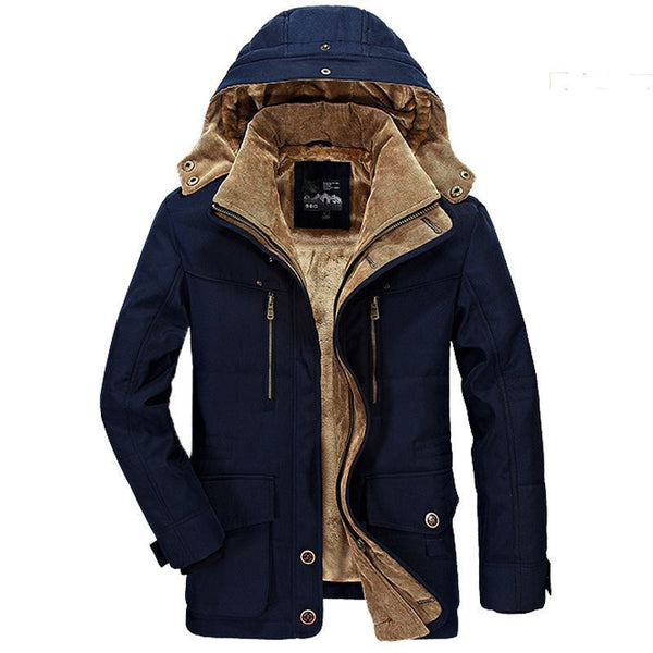 Winter Cotton Youth Zipper Solid Color Three-Dimensional Patch Pocket Fleece-Lined Loose Casual Cotton Jacket Warm Fleece-Lined