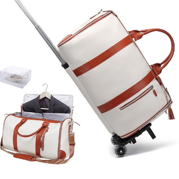Lengthened Foldable Trolley Large Capacity Suit Bag Full Black New Travel Bag