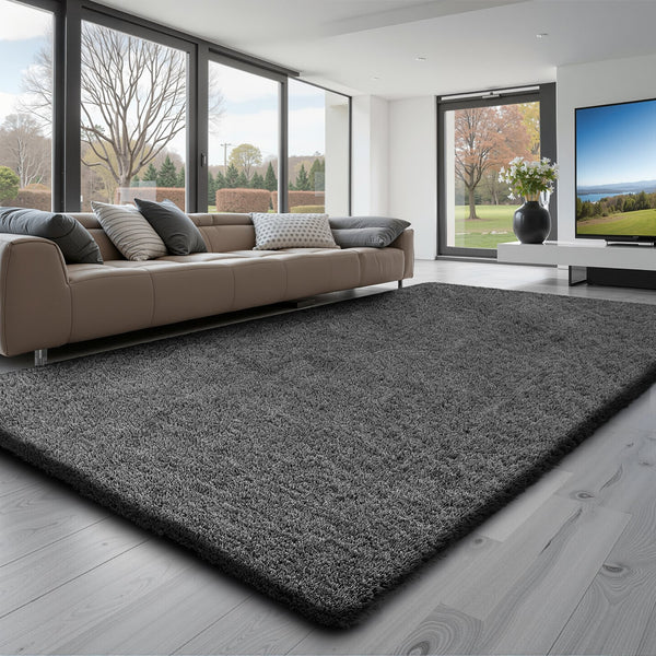 Hochflor Teppich 2438x1524 Mm Flauschiger Teppich Mit Dreilagigem Material 35 Mm Florhöhe Bodenteppiche Für Wohnzimmer