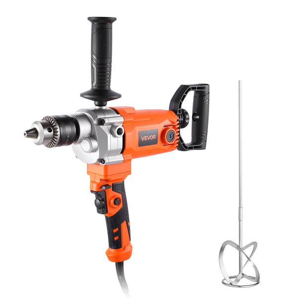 Elektrische Bohrmaschine 15,89 Mm 1200 W Mit Mixer Bohrmaschinenmischer Set 750 U/min 3,2 A Mischbohrmaschine Mit D-Griff Zum Bohren & Mischen Handbetonmischer Für Futter Zement