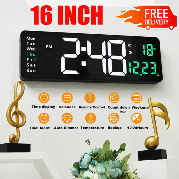16-inch LED Digital Clock - Plug-in